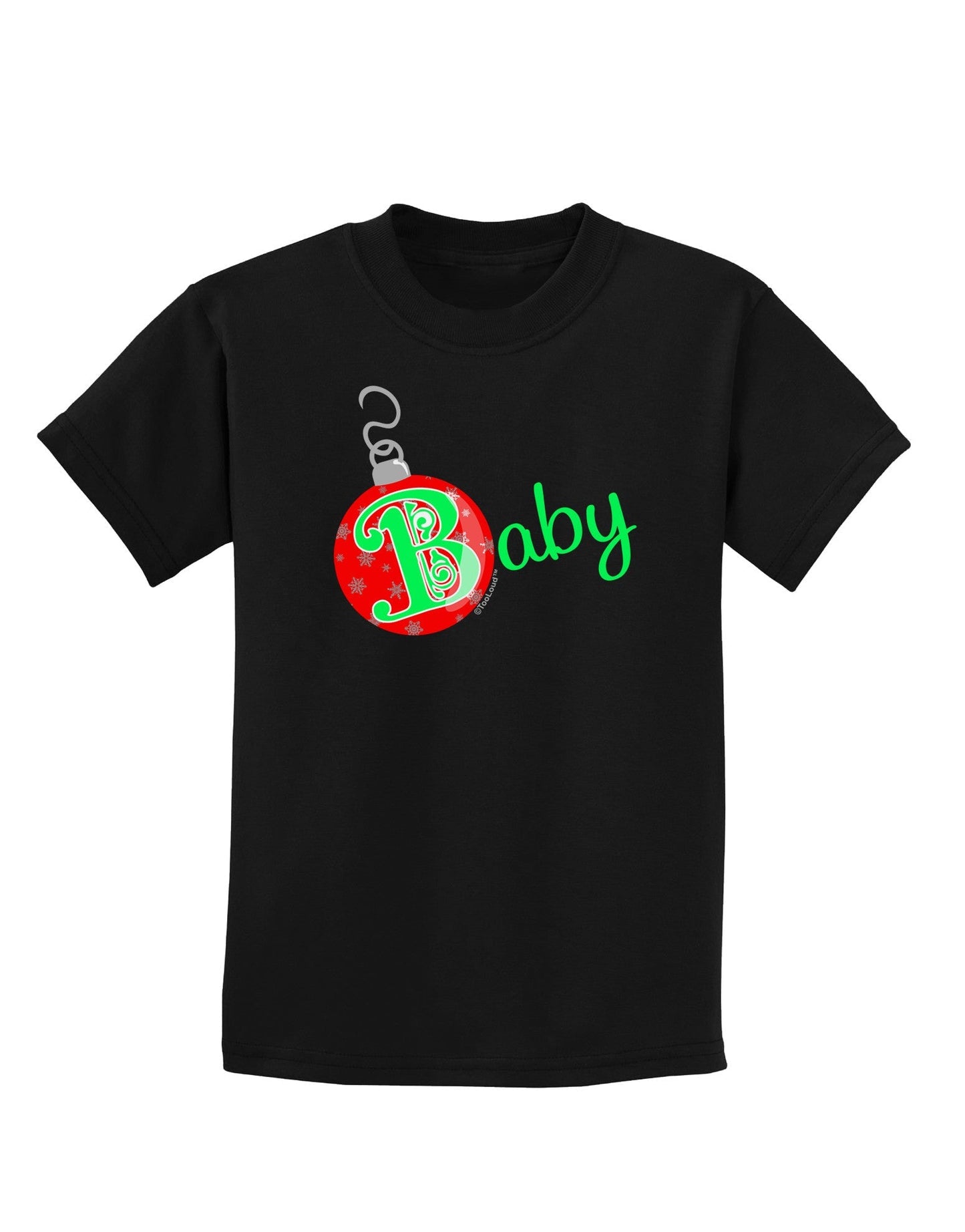 Matching Family Ornament Baby Childrens Dark T-Shirt-Childrens T-Shirt-TooLoud-Black-X-Small-Davson Sales