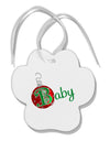 Matching Family Ornament Baby Paw Print Shaped Ornament-Ornament-TooLoud-White-Davson Sales