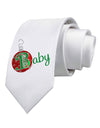 Matching Family Ornament Baby Printed White Necktie