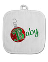 Matching Family Ornament Baby White Fabric Pot Holder Hot Pad-Pot Holder-TooLoud-White-Davson Sales