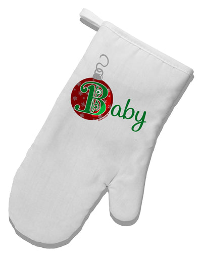 Matching Family Ornament Baby White Printed Fabric Oven Mitt-Oven Mitt-TooLoud-White-Davson Sales