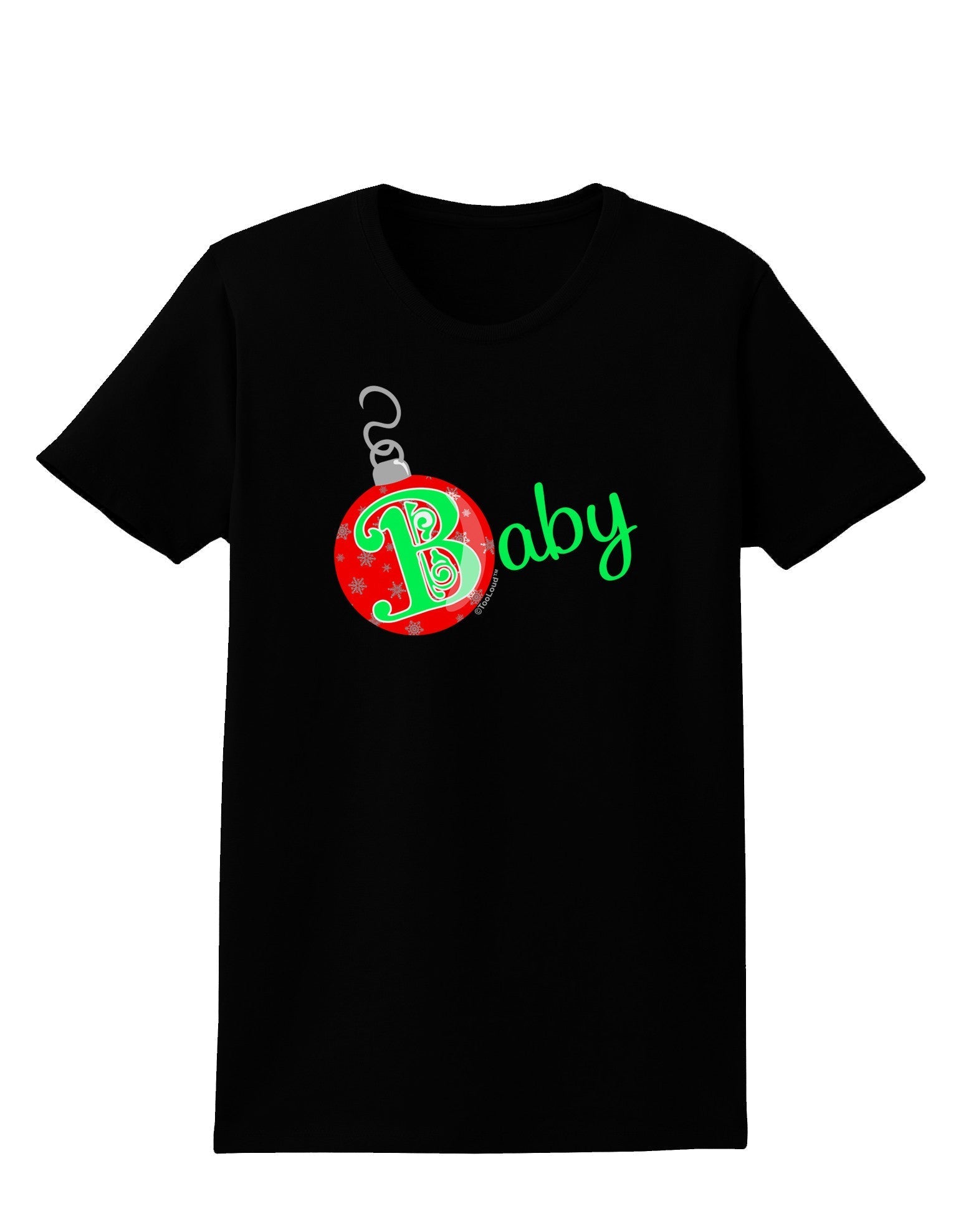 Matching Family Ornament Baby Womens Dark T-Shirt-Ornament-TooLoud-Black-X-Small-Davson Sales