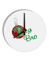 Matching Family Ornament Big Bro 10 InchRound Wall Clock-Wall Clock-TooLoud-White-Davson Sales