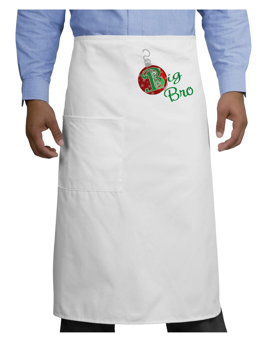 Matching Family Ornament Big Bro Adult Bistro Apron-Bistro Apron-TooLoud-White-One-Size-Adult-Davson Sales