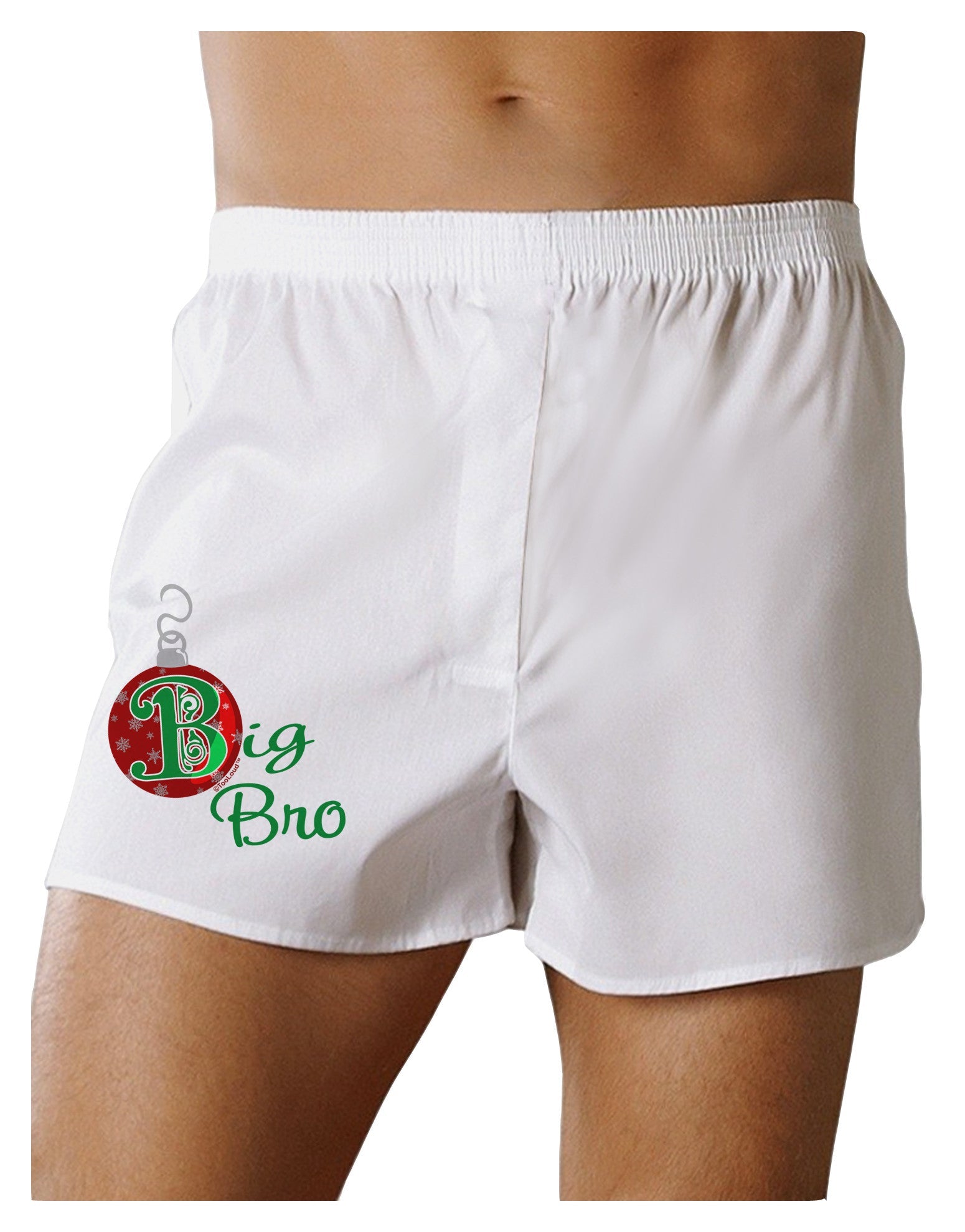 Matching Family Ornament Big Bro Boxer Shorts-Boxer Shorts-TooLoud-White-Small-Davson Sales