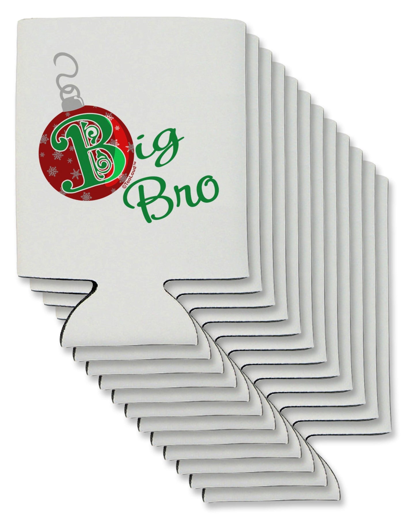 Matching Family Ornament Big Bro Can / Bottle Insulator Coolers-Can Coolie-TooLoud-12-Davson Sales