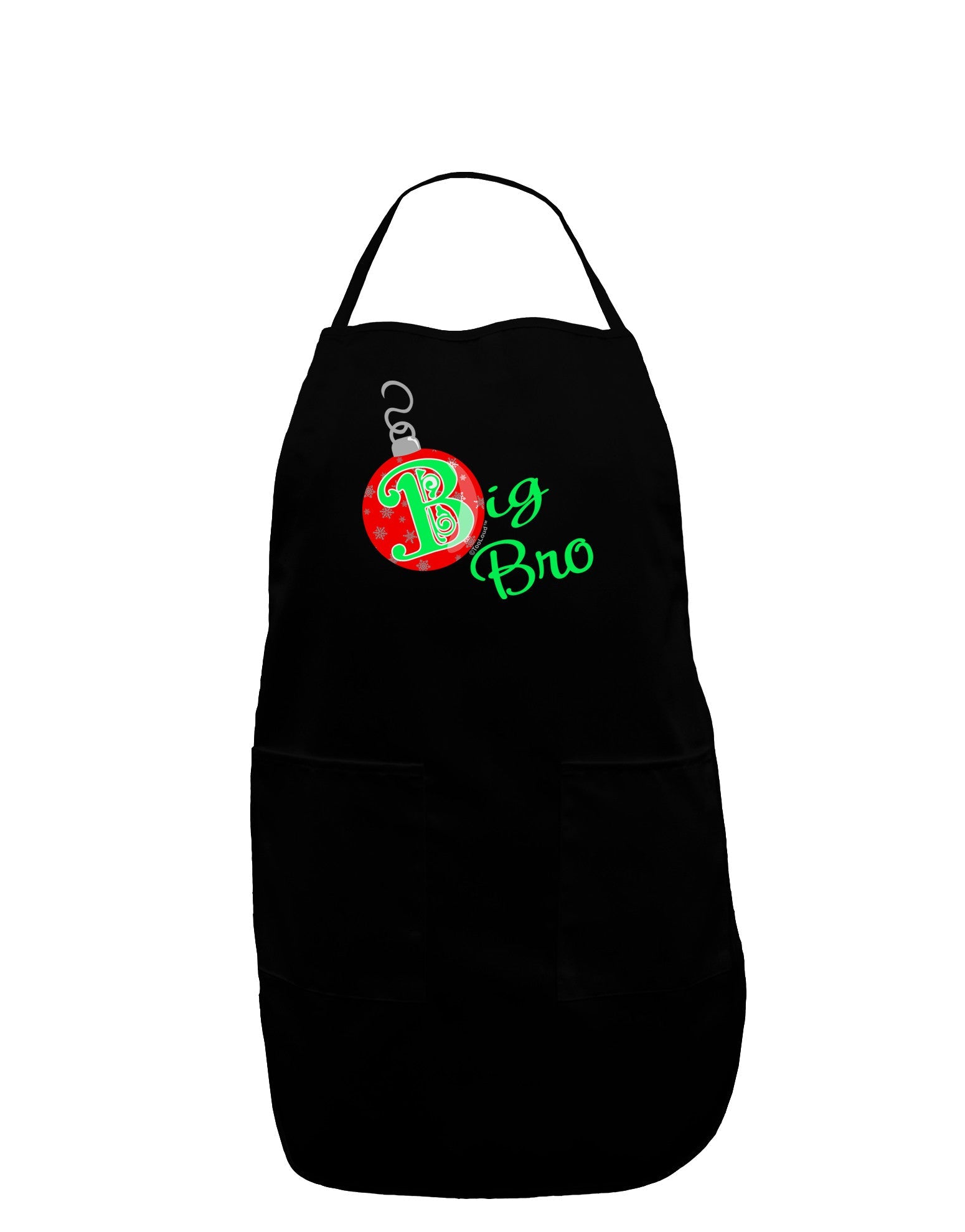 Matching Family Ornament Big Bro Dark Adult Apron-Bib Apron-TooLoud-Black-One-Size-Davson Sales