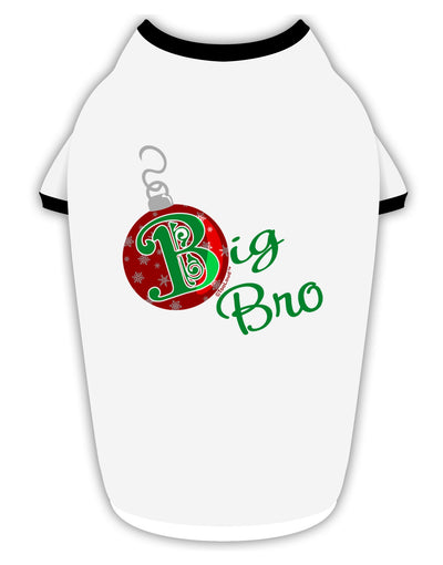 Matching Family Ornament Big Bro Stylish Cotton Dog Shirt-Dog Shirt-TooLoud-White-with-Black-Small-Davson Sales