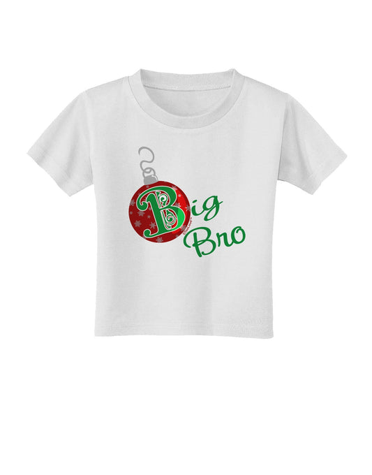 Matching Family Ornament Big Bro Toddler T-Shirt-Toddler T-Shirt-TooLoud-White-2T-Davson Sales