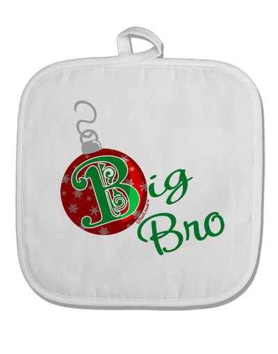 Matching Family Ornament Big Bro White Fabric Pot Holder Hot Pad-Pot Holder-TooLoud-White-Davson Sales