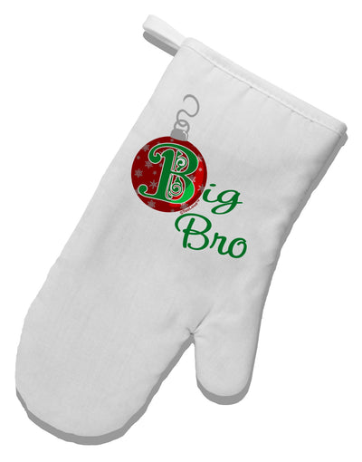 Matching Family Ornament Big Bro White Printed Fabric Oven Mitt-Oven Mitt-TooLoud-White-Davson Sales