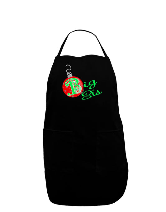 Matching Family Ornament Big Sis Dark Adult Apron-Bib Apron-TooLoud-Black-One-Size-Davson Sales