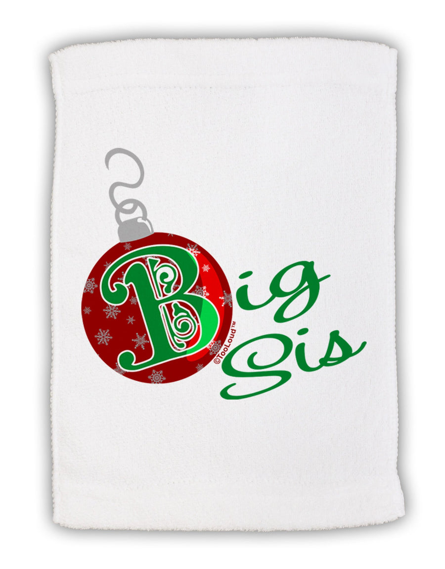 Matching Family Ornament Big Sis Micro Terry Sport Towel 11 x 18 inches-Ornament-TooLoud-White-Davson Sales