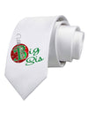 Matching Family Ornament Big Sis Printed White Necktie