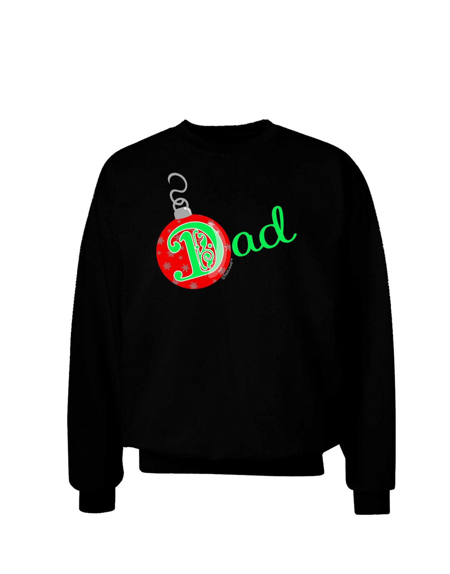 Matching Family Ornament Dad Adult Dark Sweatshirt-Sweatshirts-TooLoud-Black-Small-Davson Sales