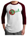 Matching Family Ornament Dad Adult Raglan Shirt-Raglan Shirt-TooLoud-White-Cardinal-X-Small-Davson Sales