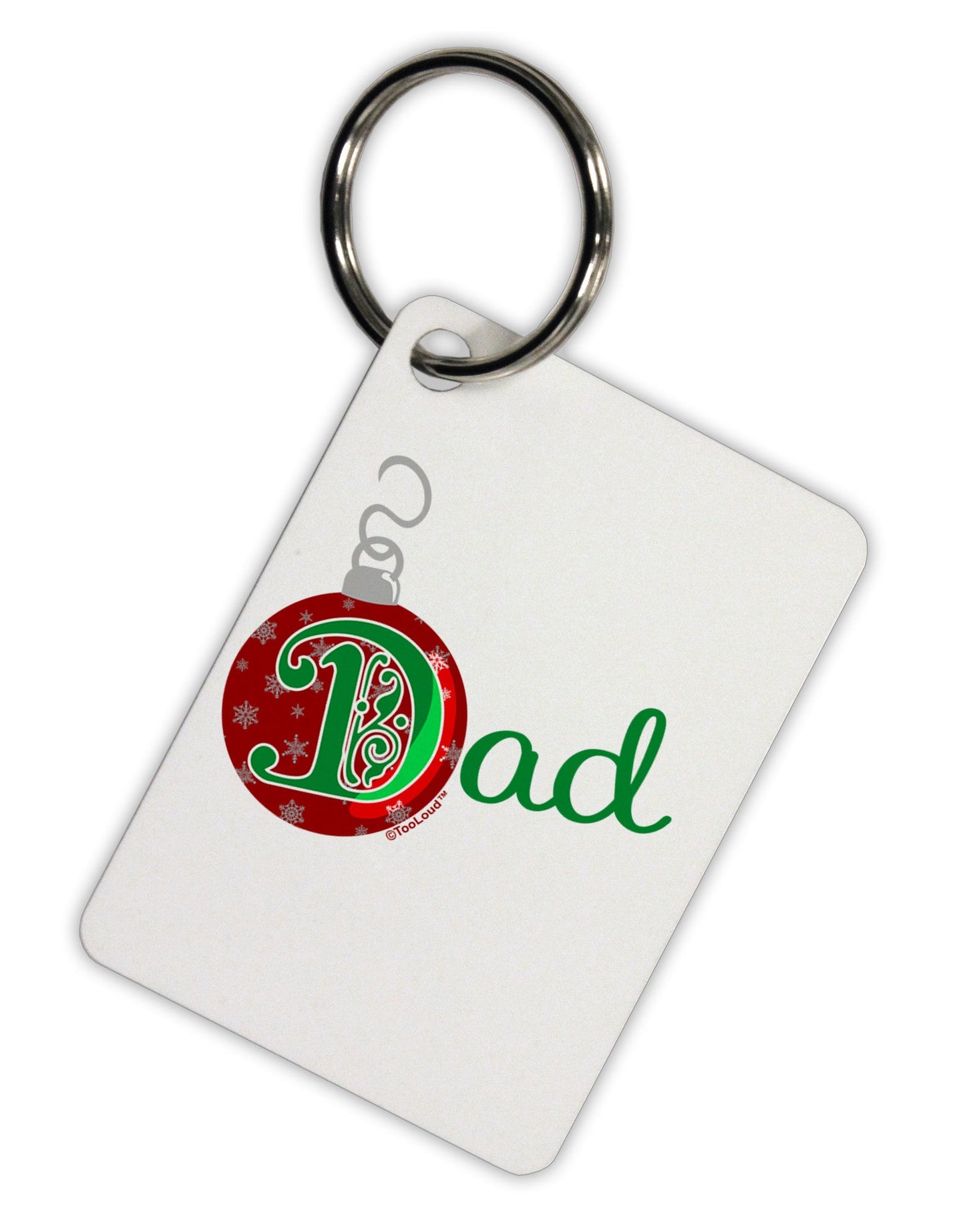 Matching Family Ornament Dad Aluminum Keyring Tag-Ornament-TooLoud-White-Davson Sales