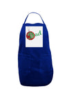 Matching Family Ornament Dad Panel Dark Adult Apron-Bib Apron-TooLoud-Royal Blue-One-Size-Davson Sales