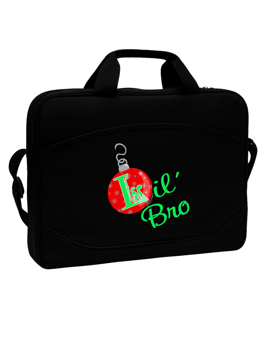 Matching Family Ornament Lil Bro 15&#x22; Dark Laptop / Tablet Case Bag-Laptop / Tablet Case Bag-TooLoud-Black-White-Davson Sales