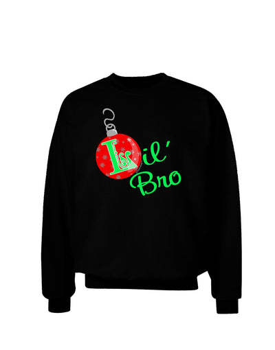 Matching Family Ornament Lil Bro Adult Dark Sweatshirt-Sweatshirts-TooLoud-Black-Small-Davson Sales