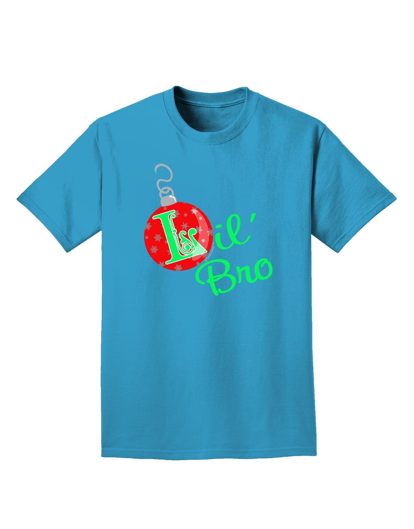 Matching Family Ornament Lil Bro Adult Dark T-Shirt-Mens T-Shirt-TooLoud-Turquoise-Small-Davson Sales