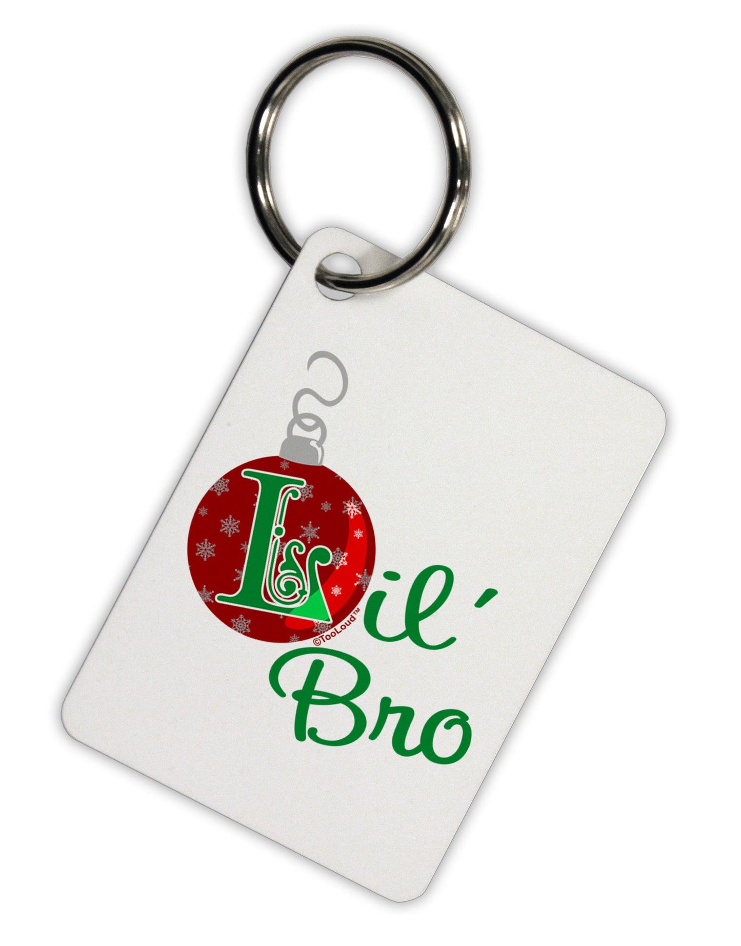 Matching Family Ornament Lil Bro Aluminum Keyring Tag-Ornament-TooLoud-White-Davson Sales