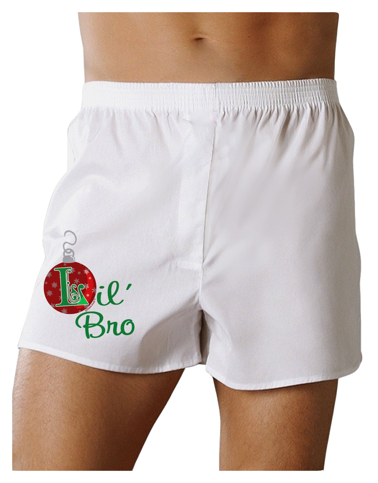 Matching Family Ornament Lil Bro Boxer Shorts-Boxer Shorts-TooLoud-White-Small-Davson Sales