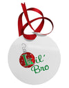 Matching Family Ornament Lil Bro Circular Metal Ornament-Ornament-TooLoud-White-Davson Sales