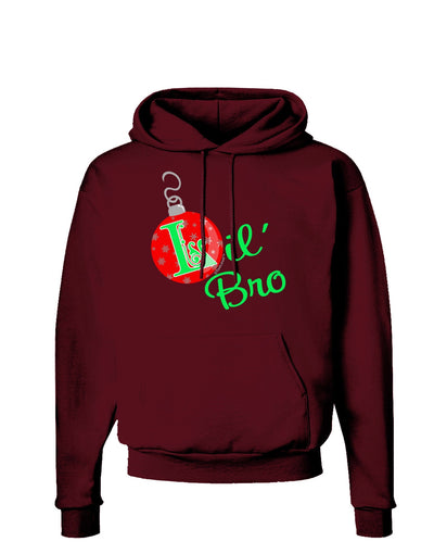 Matching Family Ornament Lil Bro Dark Hoodie Sweatshirt-Hoodie-TooLoud-Maroon-Small-Davson Sales