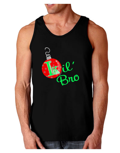 Matching Family Ornament Lil Bro Dark Loose Tank Top-Mens Loose Tank Top-TooLoud-Black-Small-Davson Sales