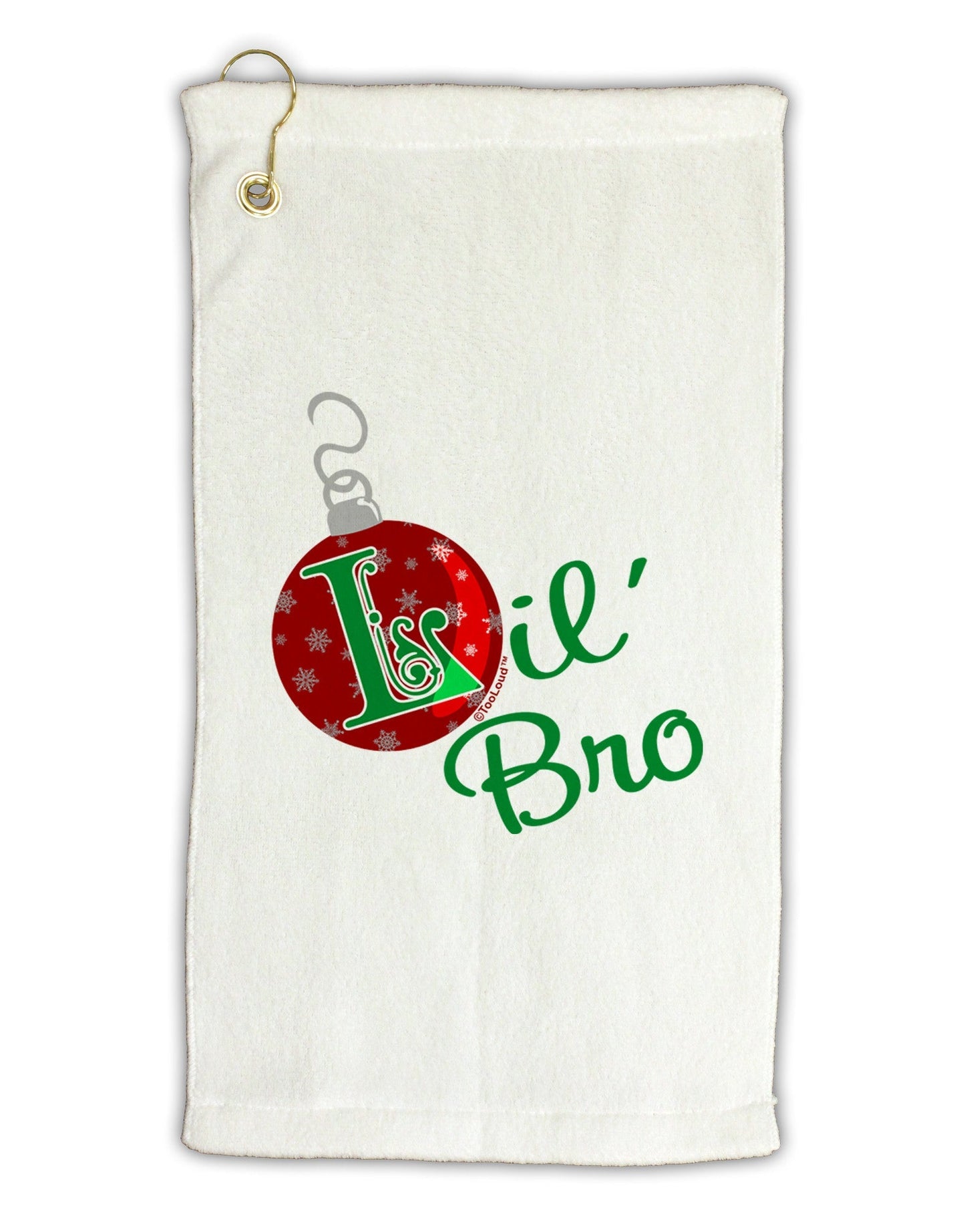 Matching Family Ornament Lil Bro Micro Terry Gromet Golf Towel 16 x 25 inch-Ornament-TooLoud-White-Davson Sales