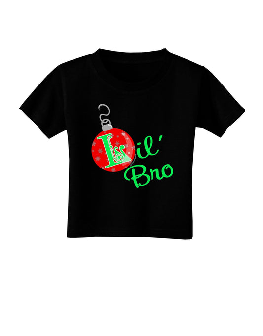 Matching Family Ornament Lil Bro Toddler T-Shirt Dark-Toddler T-Shirt-TooLoud-Black-2T-Davson Sales