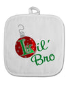 Matching Family Ornament Lil Bro White Fabric Pot Holder Hot Pad-Pot Holder-TooLoud-White-Davson Sales