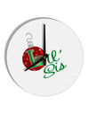 Matching Family Ornament Lil Sis 10 InchRound Wall Clock-Wall Clock-TooLoud-White-Davson Sales