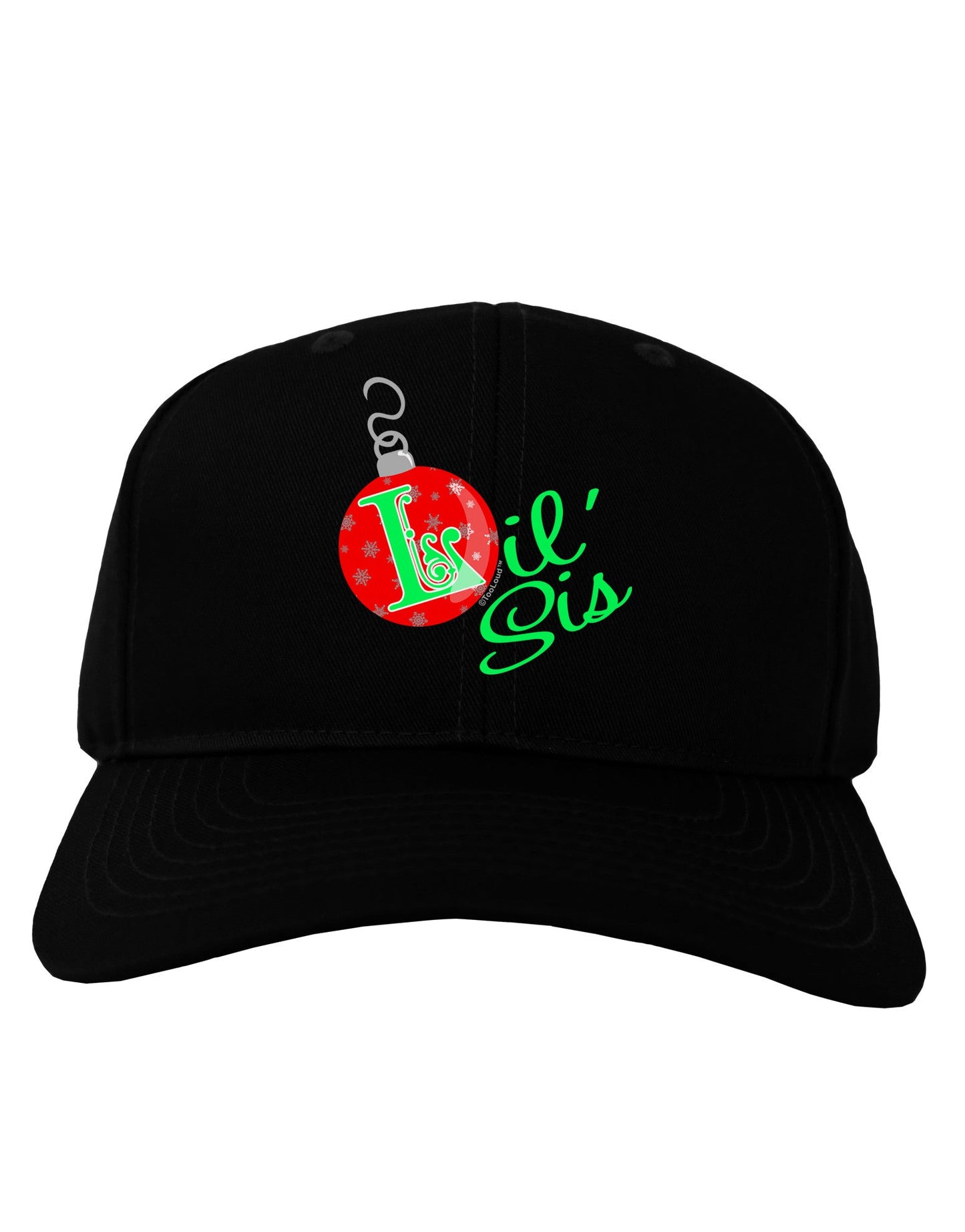 Matching Family Ornament Lil Sis Adult Dark Baseball Cap Hat-Baseball Cap-TooLoud-Black-One Size-Davson Sales