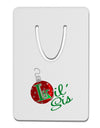 Matching Family Ornament Lil Sis Aluminum Paper Clip Bookmark-Ornament-TooLoud-White-Davson Sales