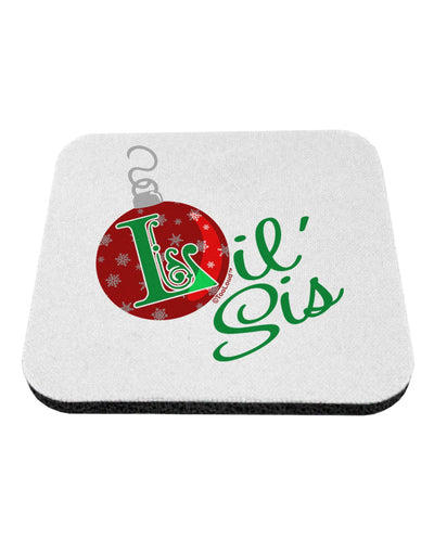 Matching Family Ornament Lil Sis Coaster-Coasters-TooLoud-1-Davson Sales