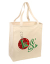 Matching Family Ornament Lil Sis Large Grocery Tote Bag-Grocery Tote-TooLoud-Natural-Large-Davson Sales