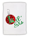 Matching Family Ornament Lil Sis Micro Terry Sport Towel 11 x 18 inches-Ornament-TooLoud-White-Davson Sales