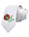 Matching Family Ornament Lil Sis Printed White Necktie