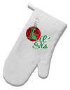 Matching Family Ornament Lil Sis White Printed Fabric Oven Mitt-Oven Mitt-TooLoud-White-Davson Sales