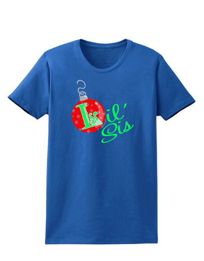 Matching Family Ornament Lil Sis Womens Dark T-Shirt-Ornament-TooLoud-Royal-Blue-X-Small-Davson Sales