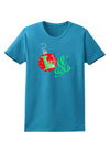 Matching Family Ornament Lil Sis Womens Dark T-Shirt-Ornament-TooLoud-Turquoise-X-Small-Davson Sales