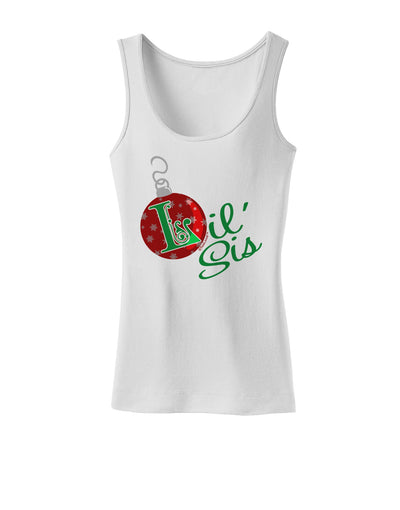 Matching Family Ornament Lil Sis Womens Tank Top-Ornament-TooLoud-White-X-Small-Davson Sales