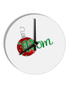 Matching Family Ornament Mom 10 InchRound Wall Clock-Wall Clock-TooLoud-White-Davson Sales