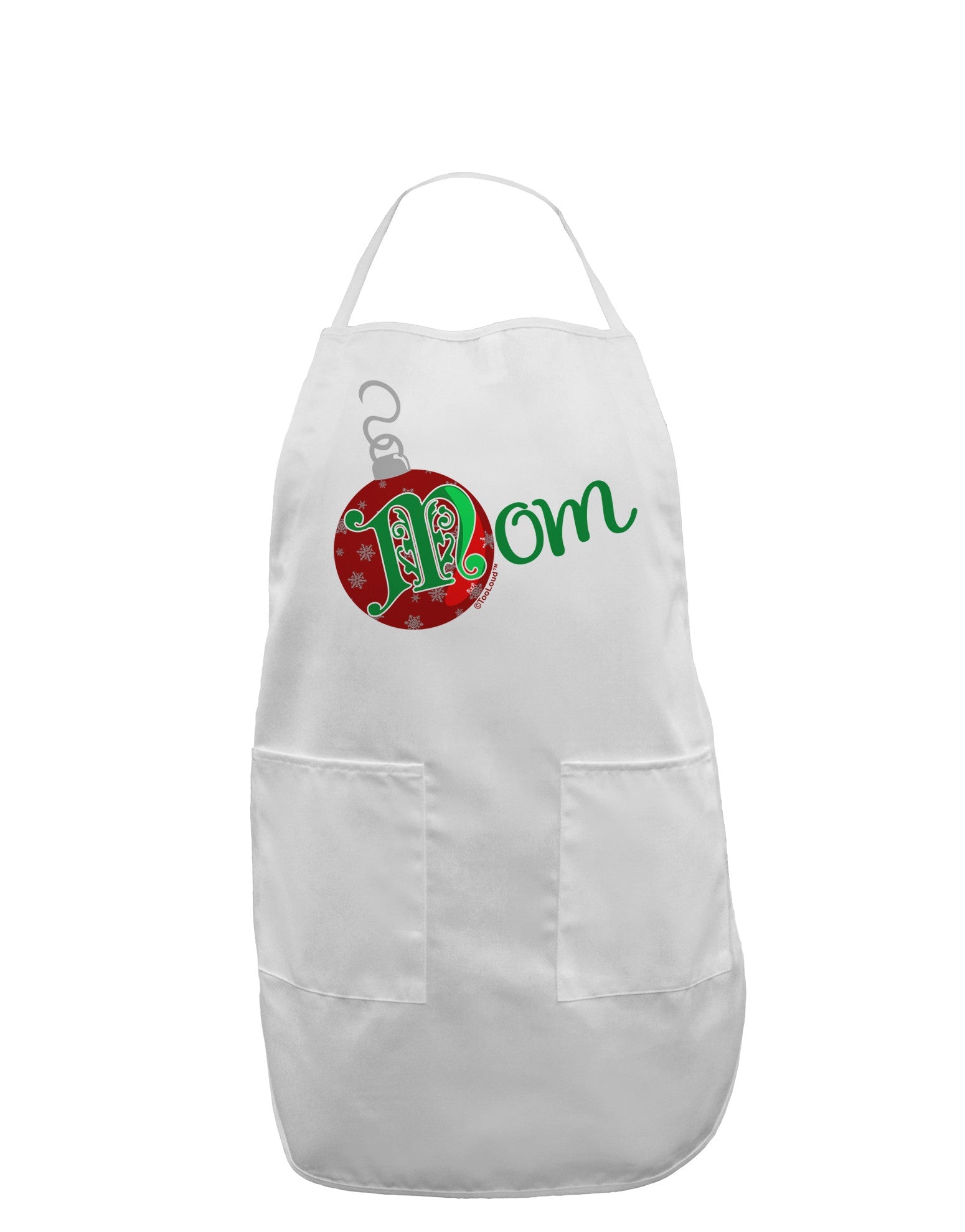 Matching Family Ornament Mom Adult Apron-Bib Apron-TooLoud-White-One-Size-Davson Sales