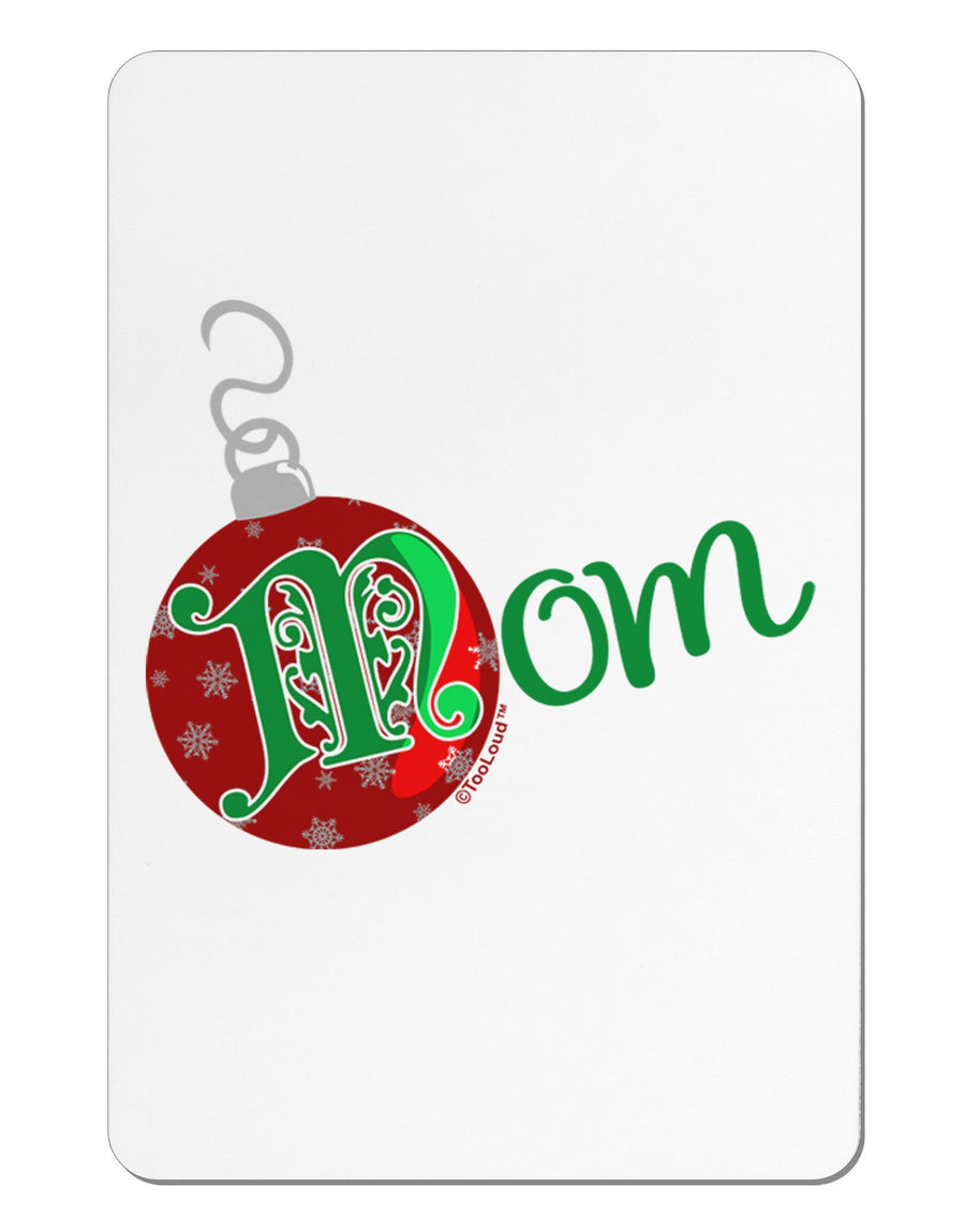 Matching Family Ornament Mom Aluminum Magnet-Ornament-TooLoud-White-Davson Sales