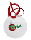 Matching Family Ornament Mom Circular Metal Ornament-Ornament-TooLoud-White-Davson Sales