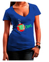 Matching Family Ornament Mom Juniors V-Neck Dark T-Shirt-Womens V-Neck T-Shirts-TooLoud-Royal-Blue-Juniors Fitted Small-Davson Sales