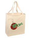 Matching Family Ornament Mom Large Grocery Tote Bag-Grocery Tote-TooLoud-Natural-Large-Davson Sales